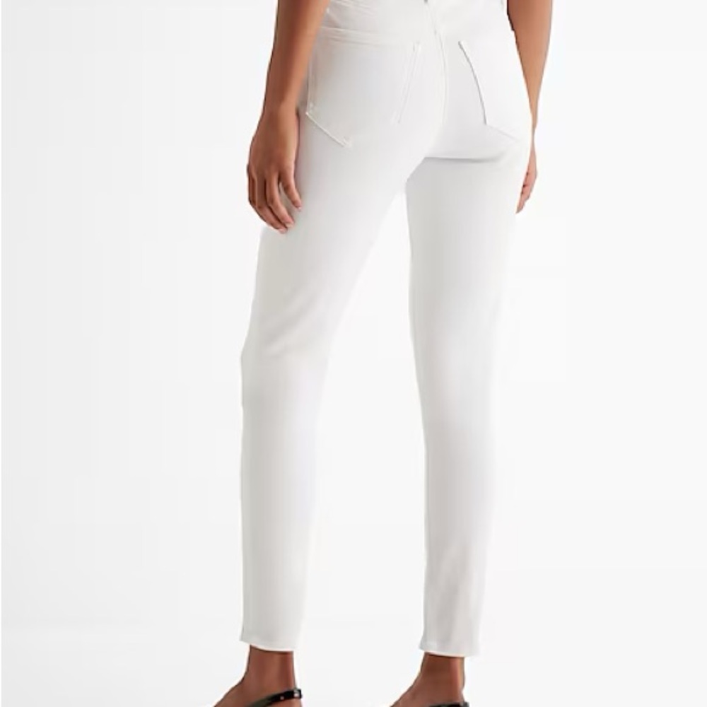 High Waisted White Supersoft Skinny Jeans